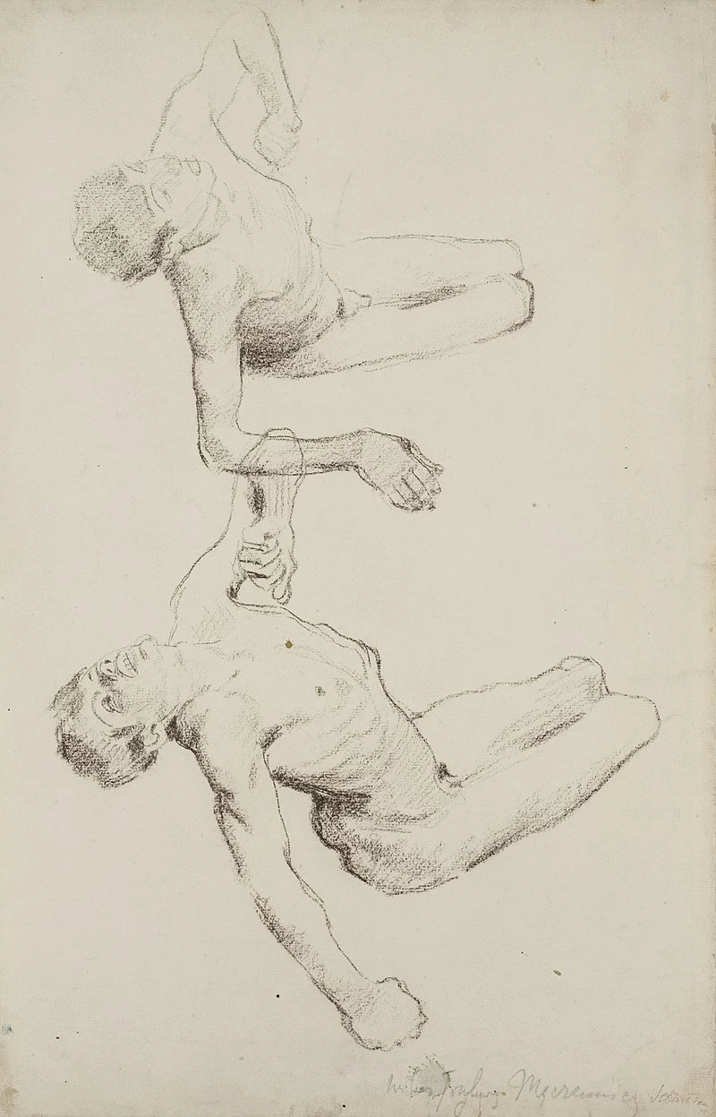 Studi sulla figura di S. Sebastiano alla vetrata